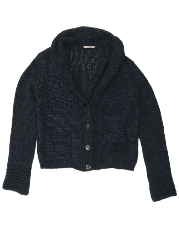 Marks & Spencer Dame Cardigan Sweater UK 16 Large Navy Blue Flecked