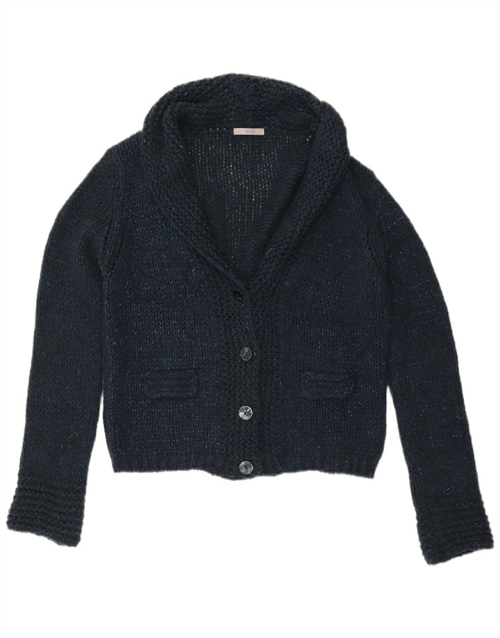 Marks & Spencer Dame Cardigan Sweater UK 16 Large Navy Blue Flecked