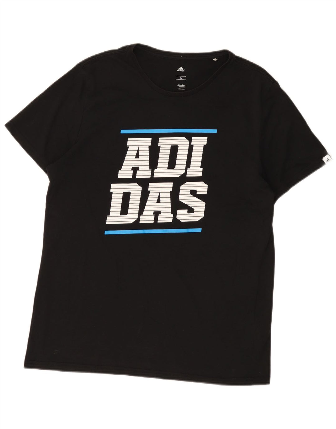 Adidas Herre Climalite Grafisk T-Shirt Top Stor Sort Bomuld