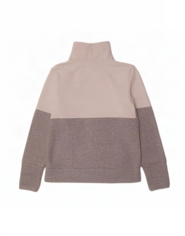 Puma Graphic Sweatshirt Jumper UK 10 Small Grey Colourblock