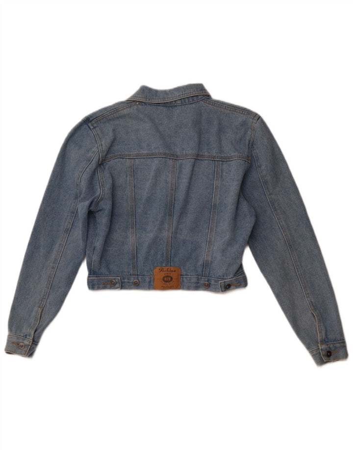 DOROTHY PERKINS Dame Crop denimjakke UK 14 Medium Blue Cotton