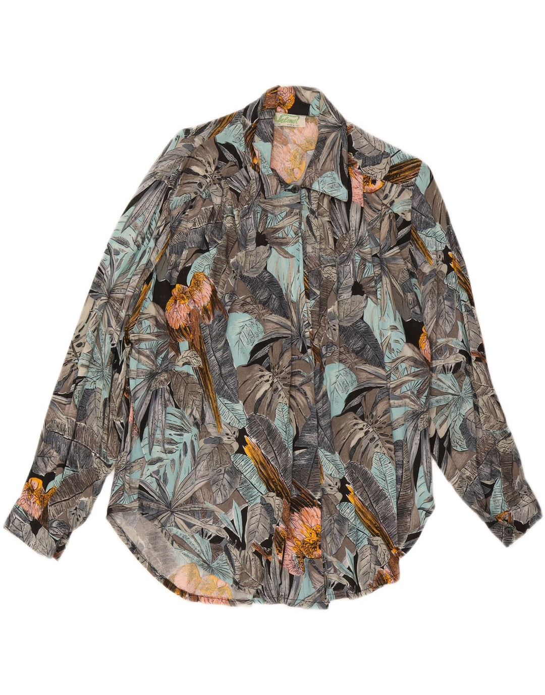 VELENO skjortebluse til kvinder UK 20 2XL Flerfarvet blomsterviscose