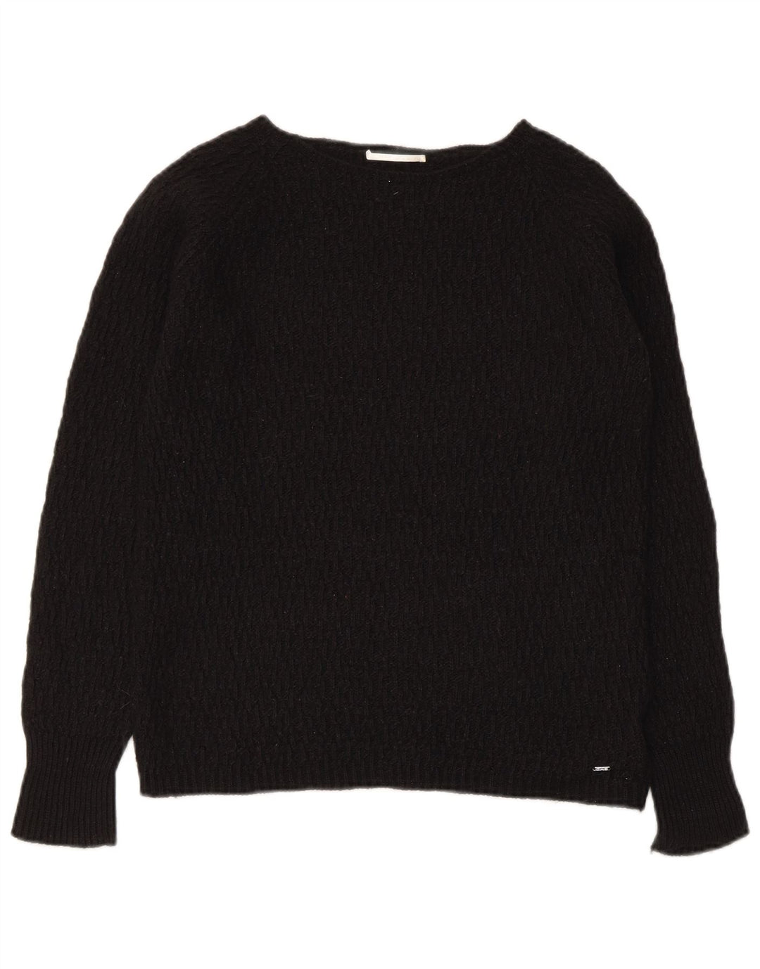 Gas Dame Boat Neck Jumper Sweater UK 8 Small Black