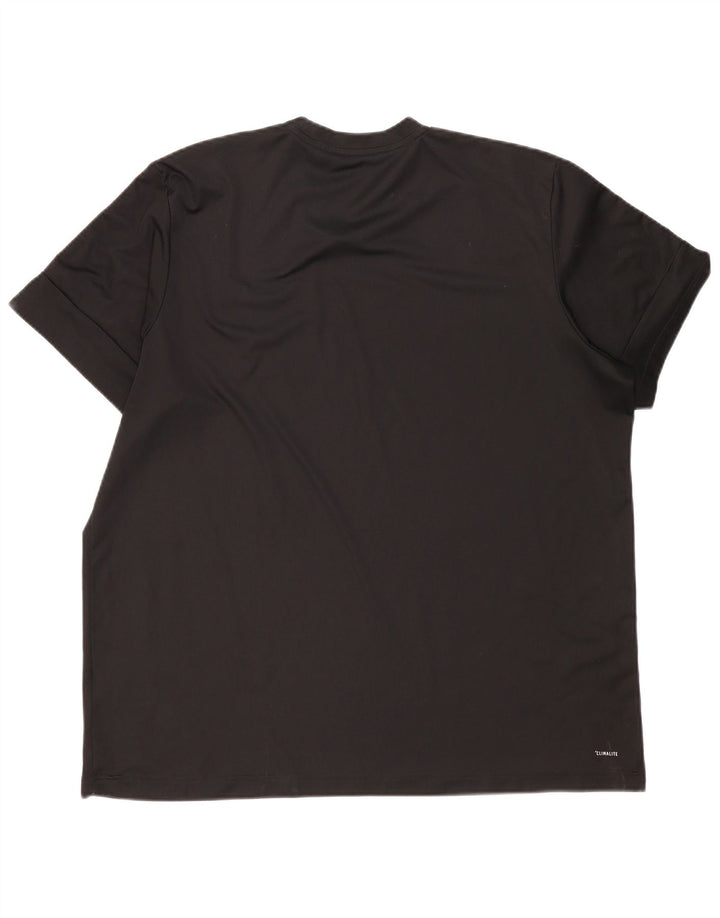 Adidas Herre Climalite Grafisk T-Shirt Top 2XL Sort Polyester