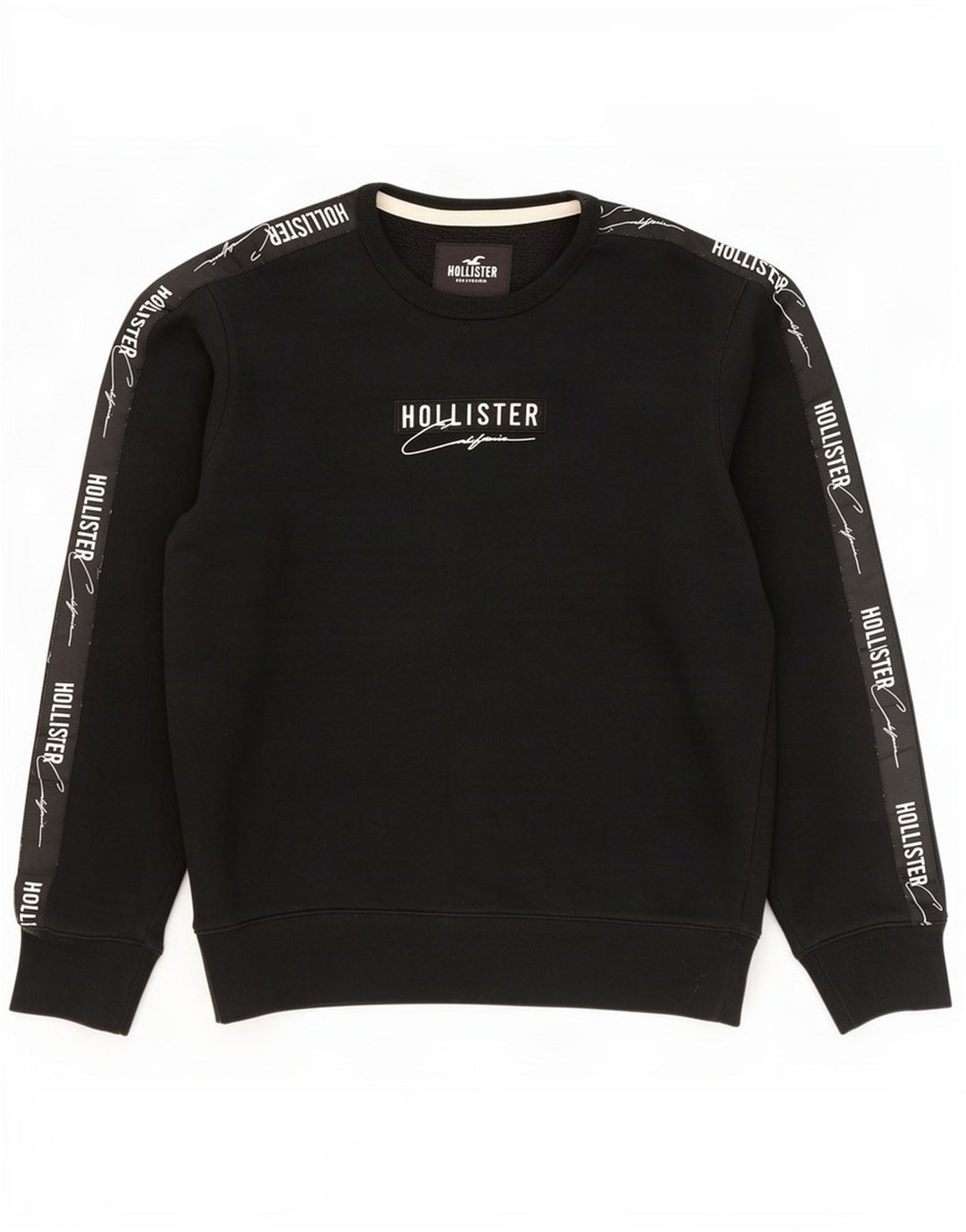 Hollister Herre grafisk sweatshirt Jumper Medium Sort