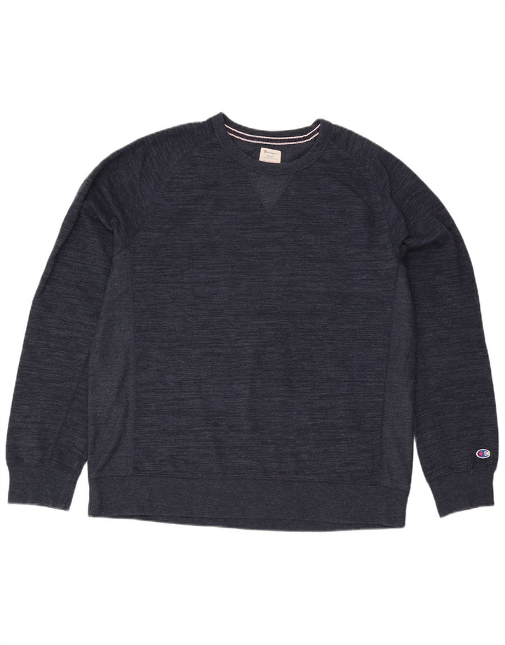 Champion Herre Sweatshirt Jumper 2XL Navyblå Flecked Bomuld