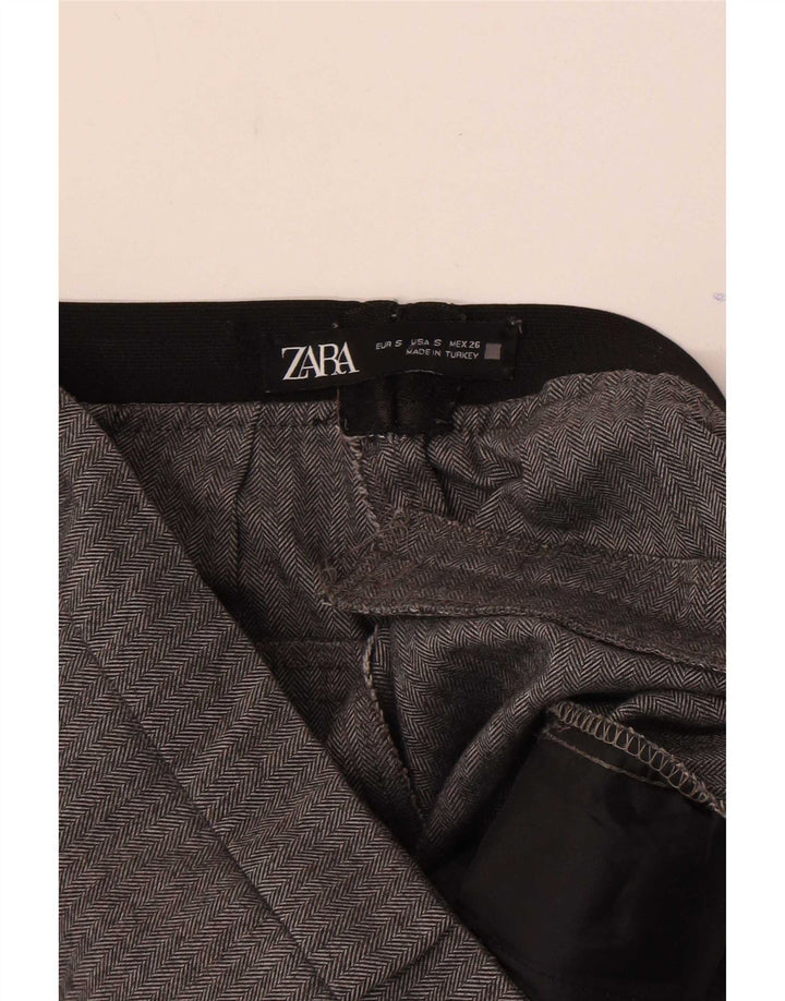 Zara Slim Suit Bukser Small W26 L26 Grå sildeben