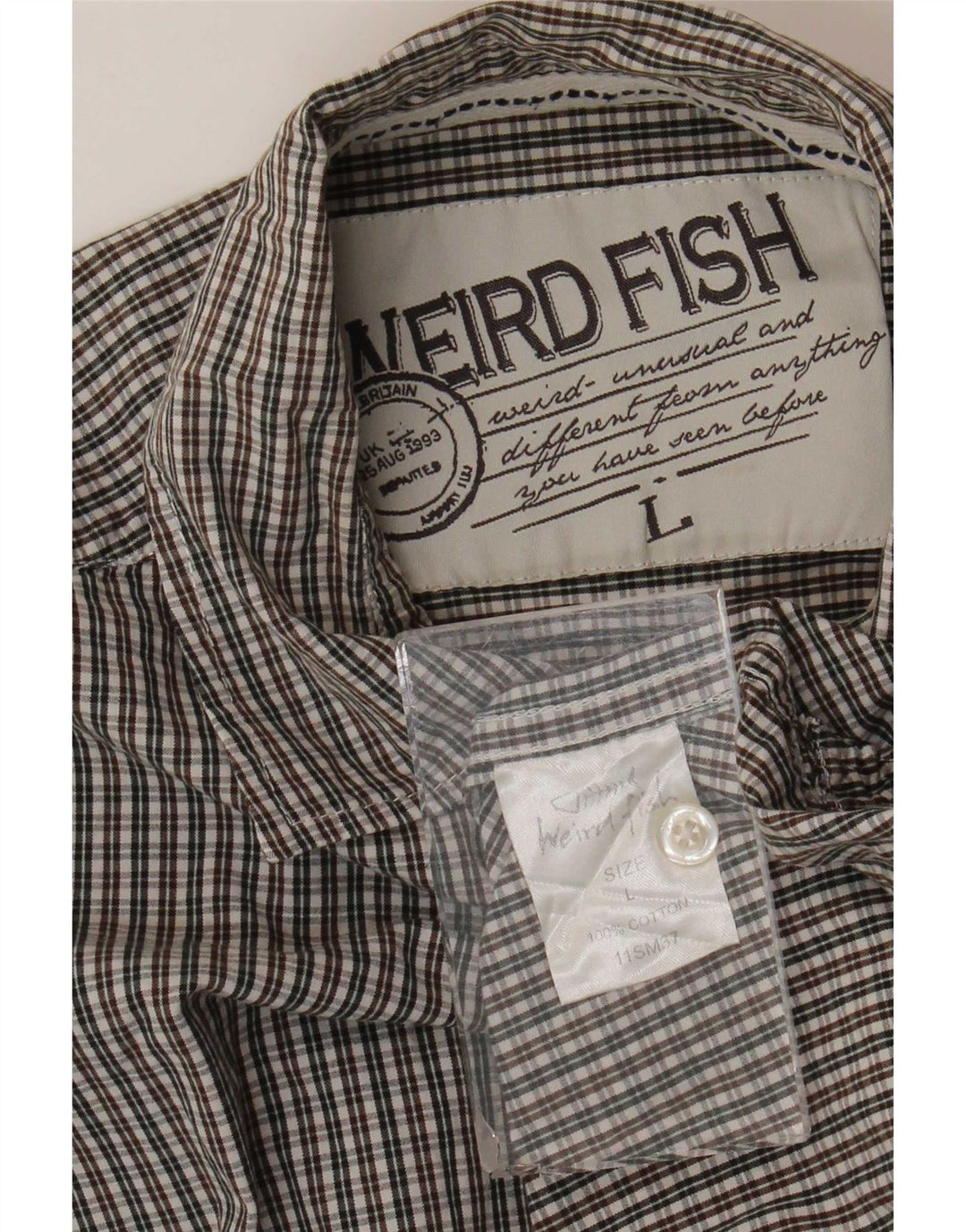 Weird Fish Herreskjorte Stor flerfarvet Gingham Bomuld