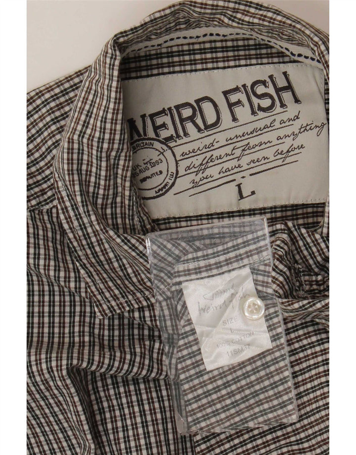 Weird Fish Herreskjorte Stor flerfarvet Gingham Bomuld