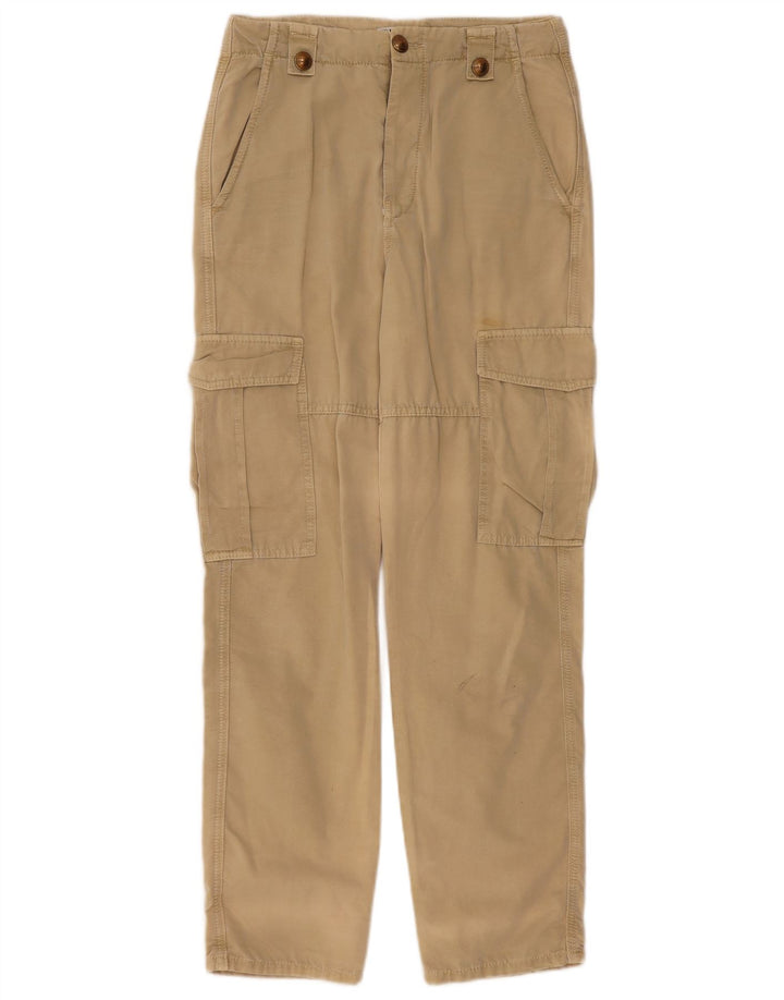 Zara Straight Cargo Bukser Small W27 L30 Beige