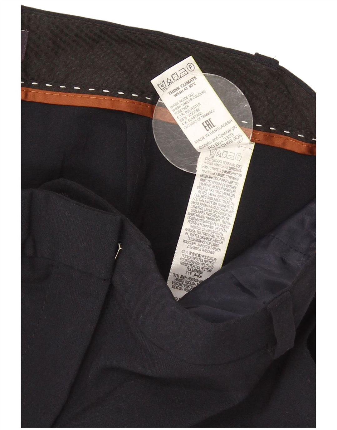 Marks & Spencer Chinobukser til kvinder UK 12 Medium W32 L29 Marineblå