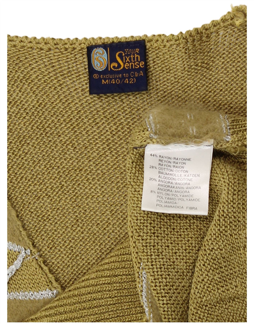Your Sixth Sense Dame V-hals sweater EU 40/42 Medium Khaki