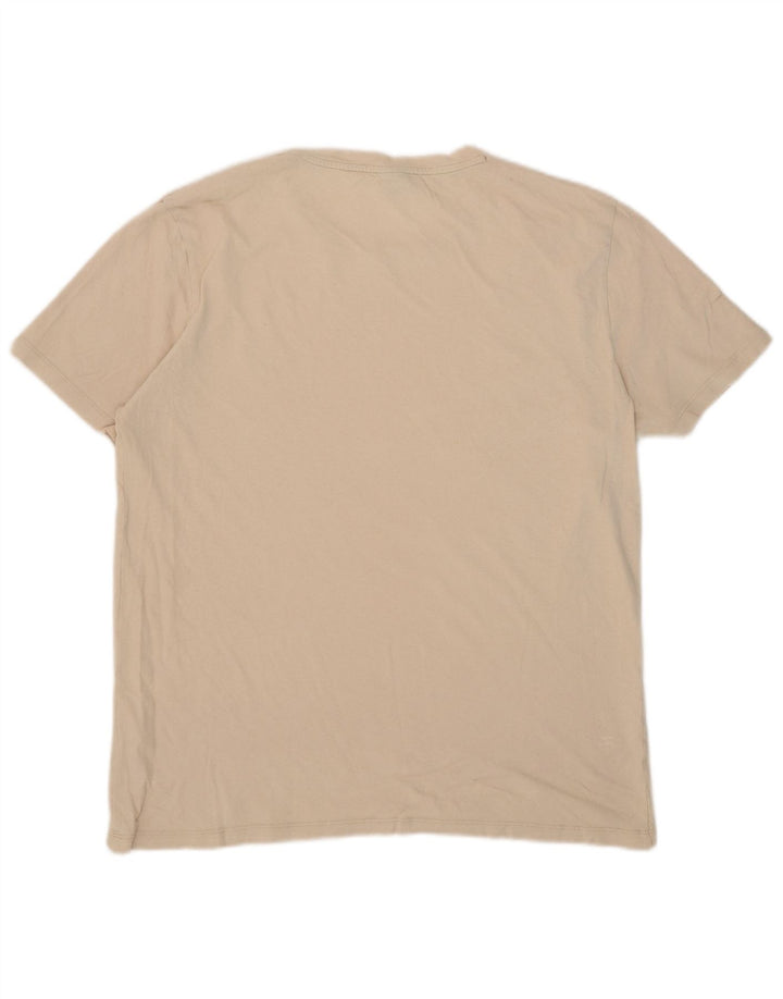 Hugo Boss Herre T-Shirt Top XL Beige Bomuld