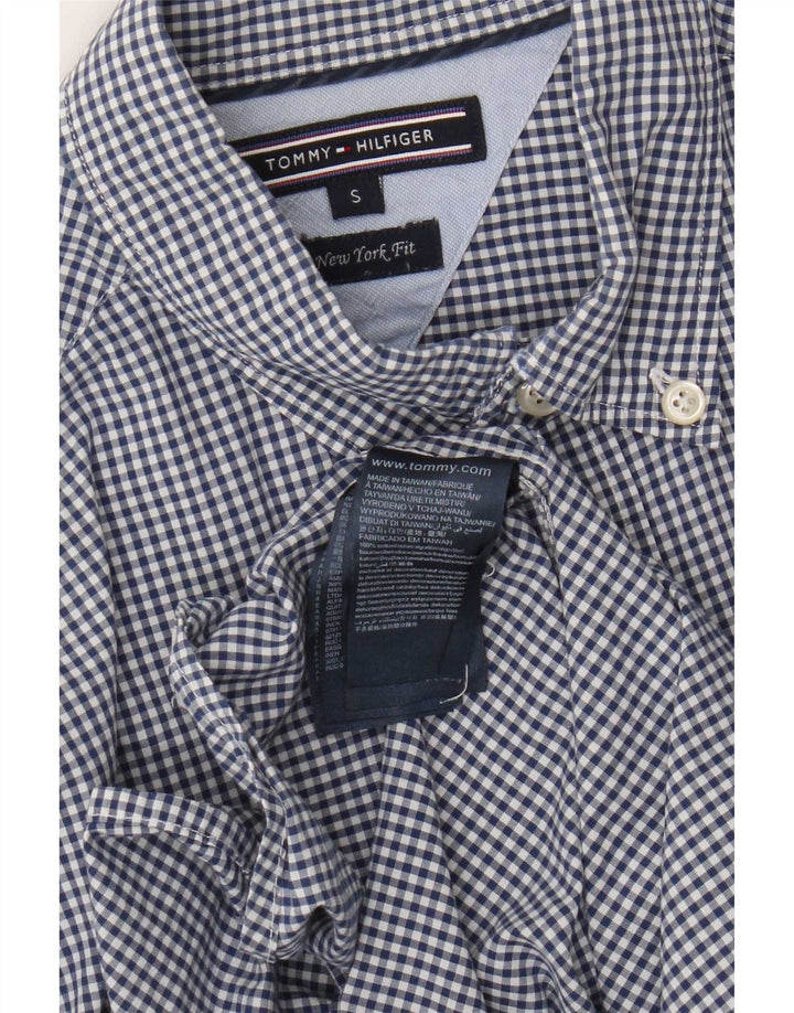 Tommy Hilfiger Herreskjorte Lille marineblå Gingham Bomuld