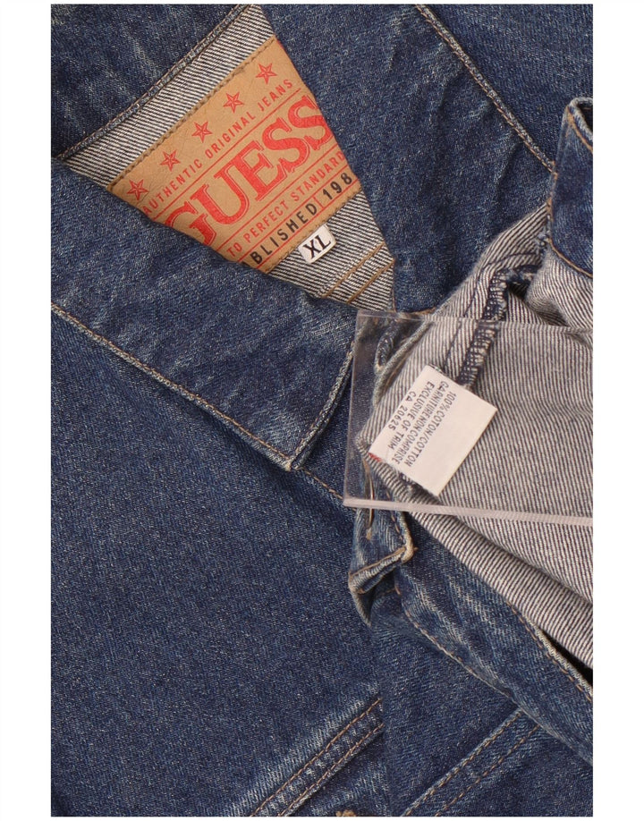 Guess Dame denimjakke UK 18 XL Blå Bomuld