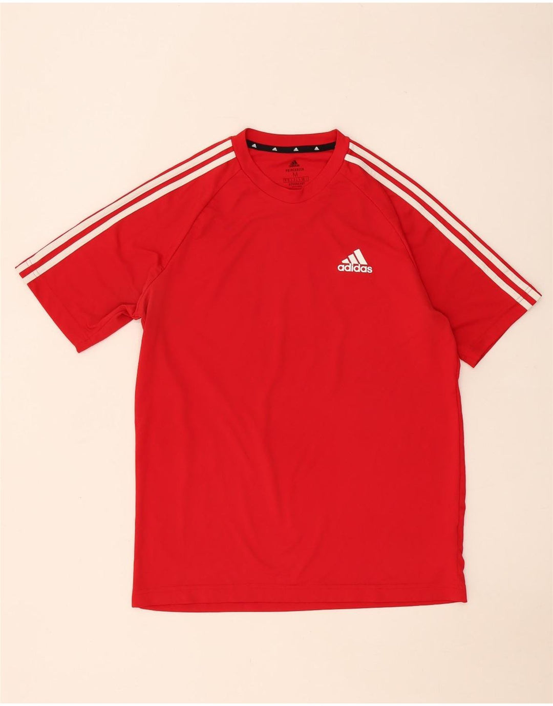 Adidas Herre Aeroready T-Shirt Top Medium Rød Polyester