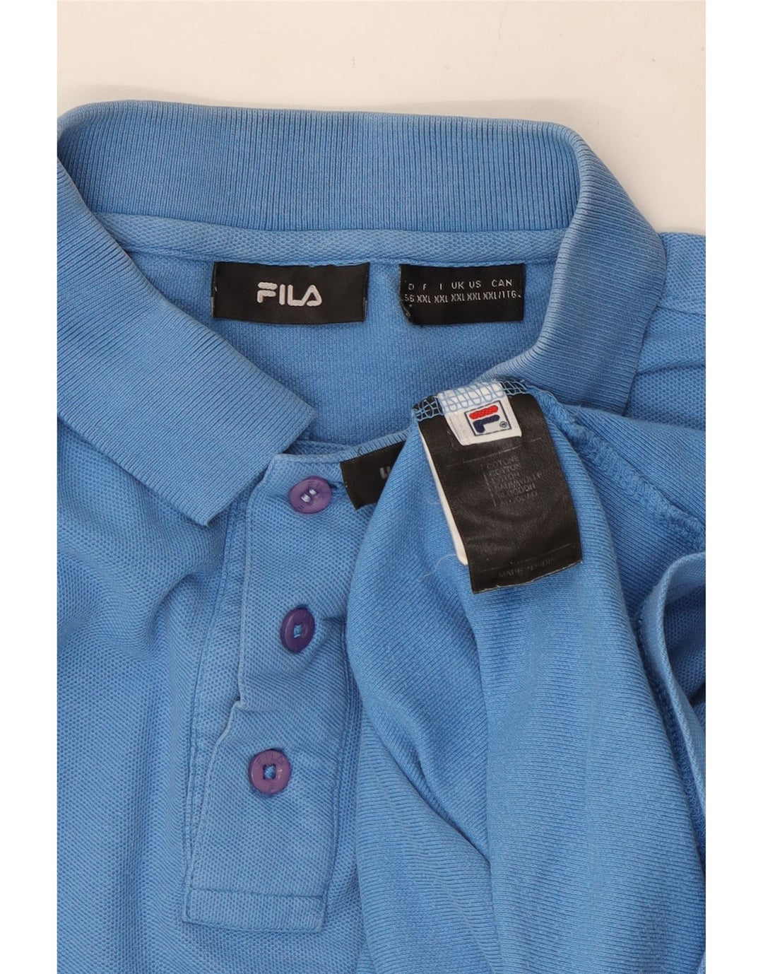 FILA Poloskjorte til mænd 2XL Blå Bomuld