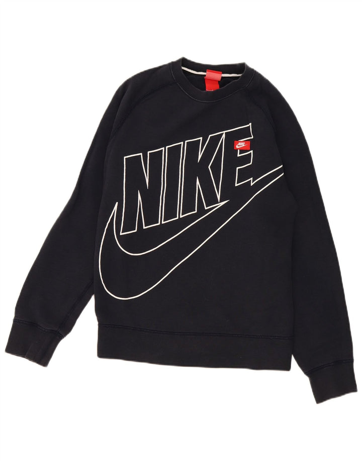 Nike grafisk sweatshirt til mænd, stor marineblå bomuld