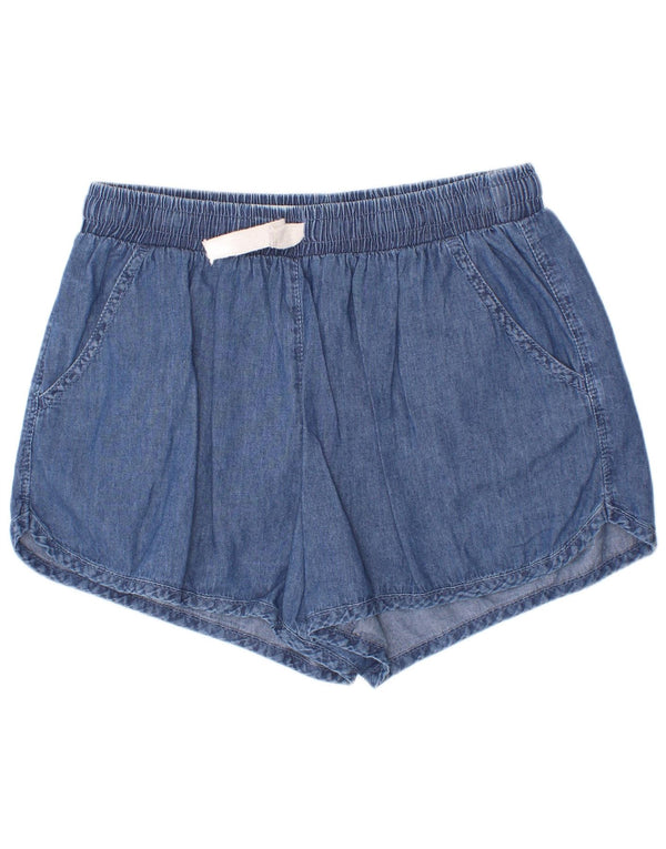 Benetton Girls Casual Shorts 11-12 år 3XL W26 Blå