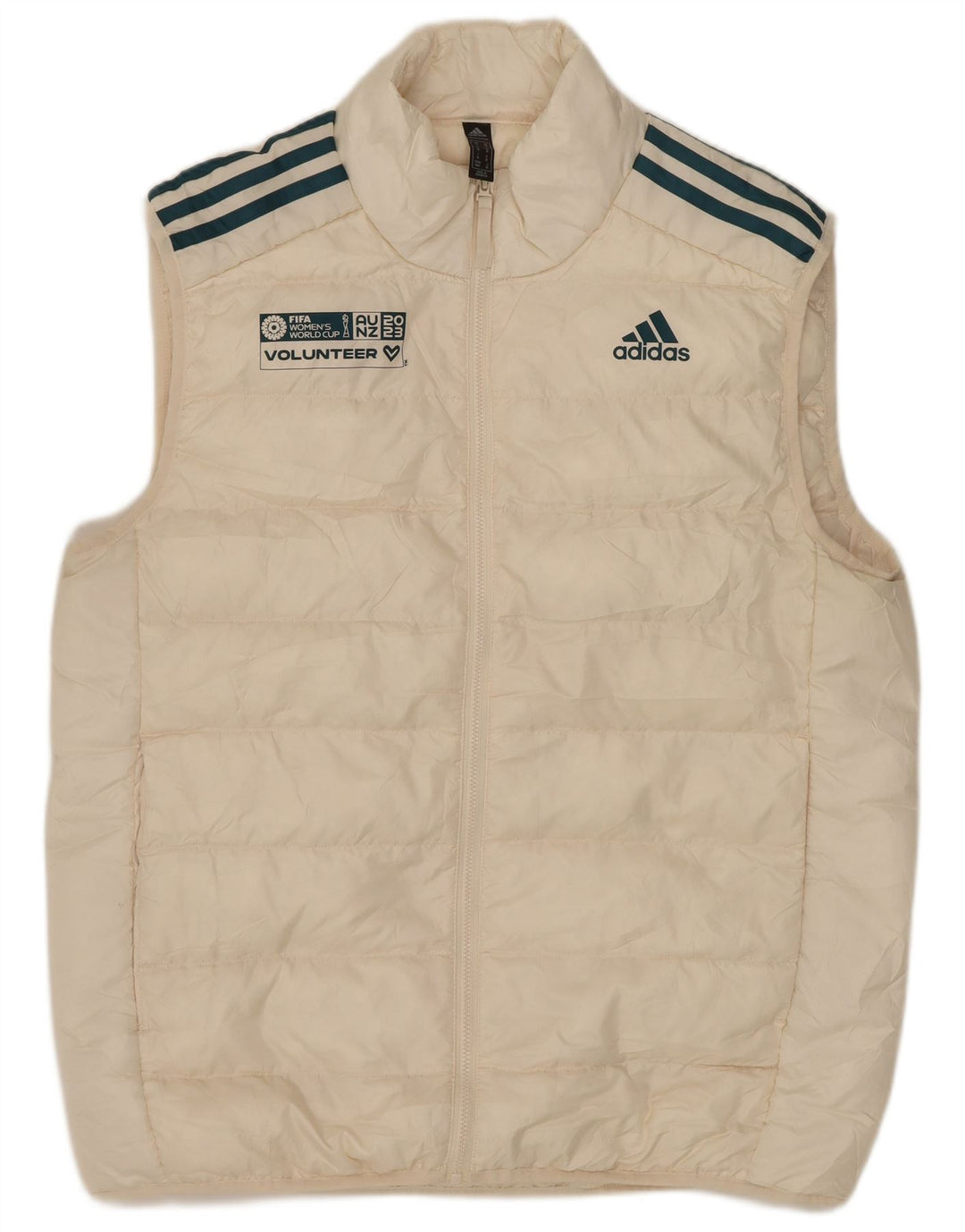 ADIDAS Herre Primegreen Polstret Gilet UK 38 Medium Off White Polyester