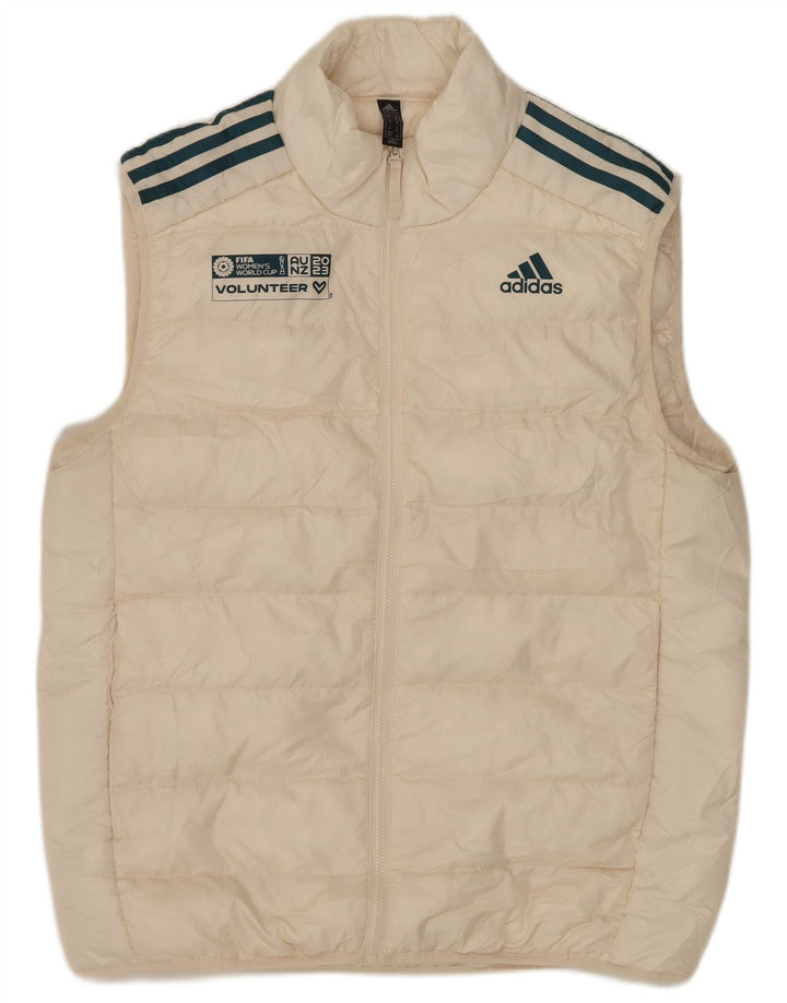 ADIDAS Herre Primegreen Polstret Gilet UK 38 Medium Off White Polyester