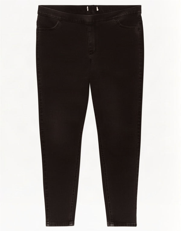 Marks & Spencer Dame Jegging Jeans UK 18 XL W36 L26 Sort Polyester