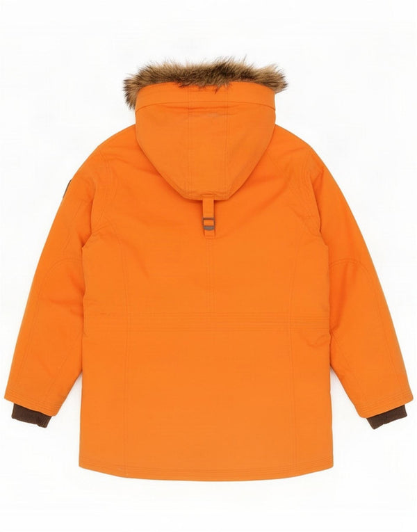 Timberland Herre hættepolstret parkajakke UK 40 Large Orange Cotton
