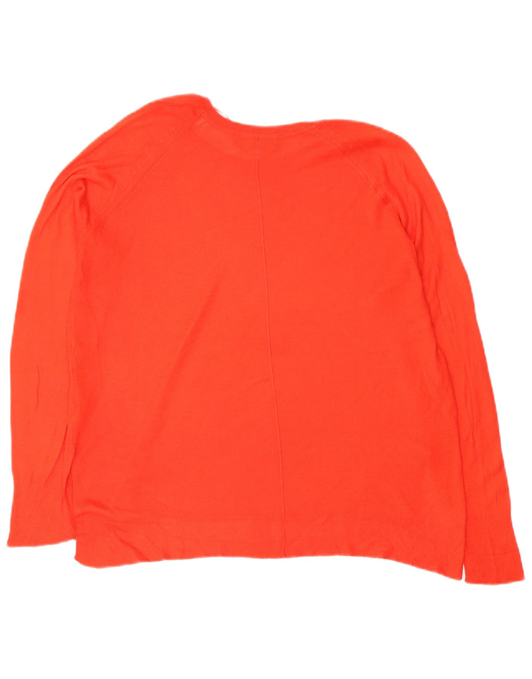 Zara Dame Oversized Boat Neck Jumper Sweater UK 14 Medium Orange Viscose