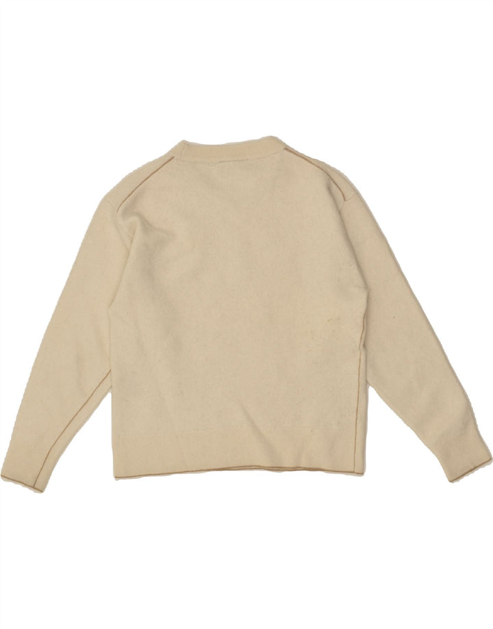 LACOSTE Womens Crew Neck Jumper Sweater EU 36 Small Grey Wool | Vintage Lacoste | Thrift | Second-Hand Lacoste | Used Clothing | Messina Hembry 
