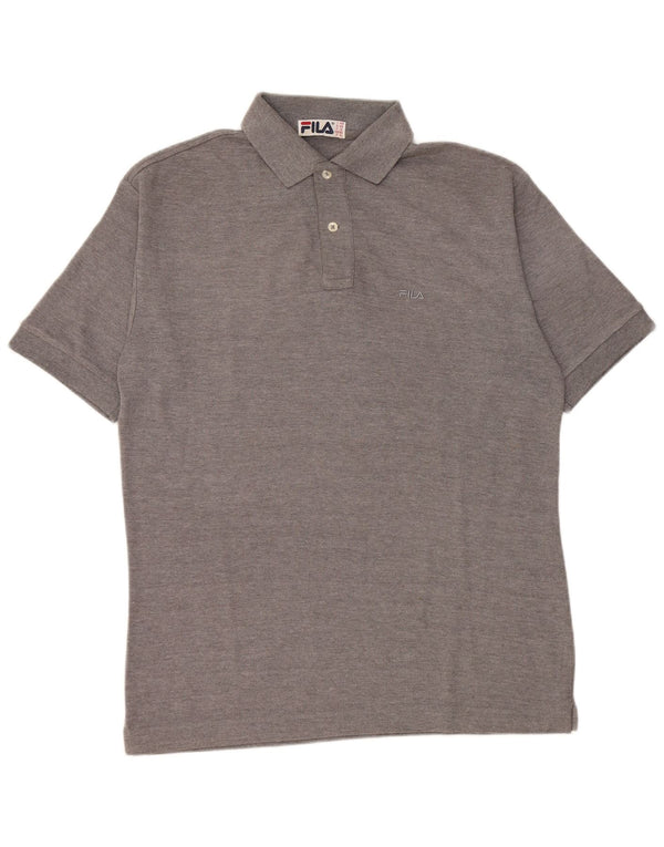 Fila Herre Loose Fit Polo Shirt IT 44 XS Grå Bomuld