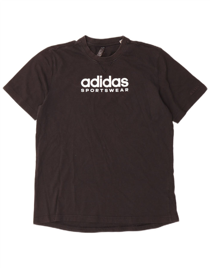 Adidas Grafisk T-shirt top til mænd, stor sort bomuld