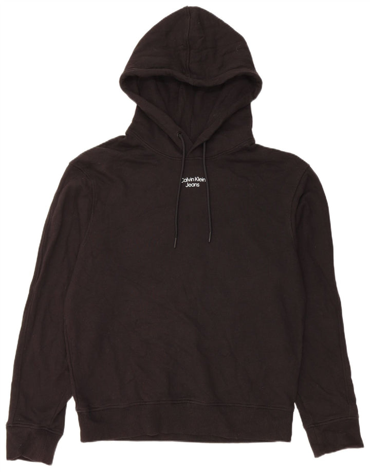 Calvin Klein Jeans Herre hættetrøje Jumper Medium Sort Bomuld