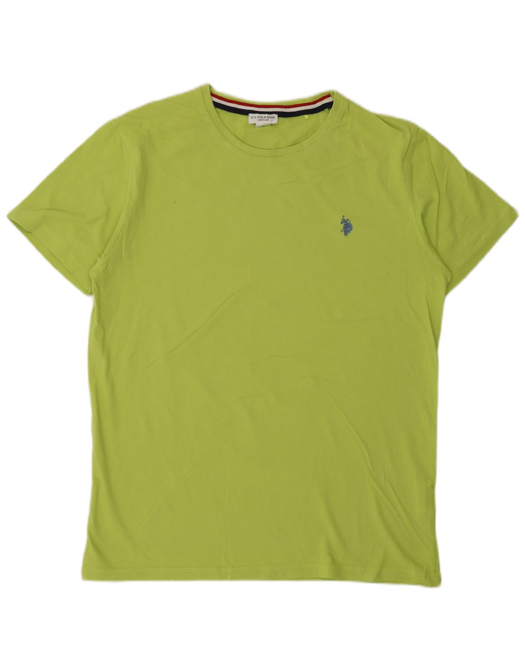 U.S. POLO ASSN. Dame T-Shirt Top UK 16 Stor Grøn Bomuld