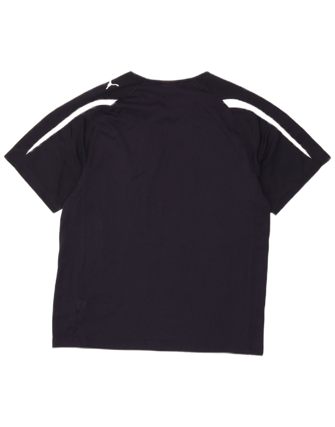PUMA Grafisk T-shirt til mænd, mellemblå marineblå Colourblock Polyester