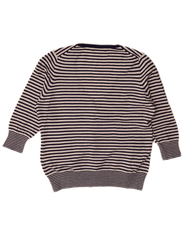 Marks & Spencer Womens Cardigan Sweater UK 14 Medium Navy Blue Nautical