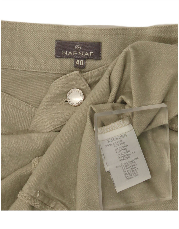 NAF NAF Dame Mini-nederdel EU 40 Medium W28 Khaki Bomuld