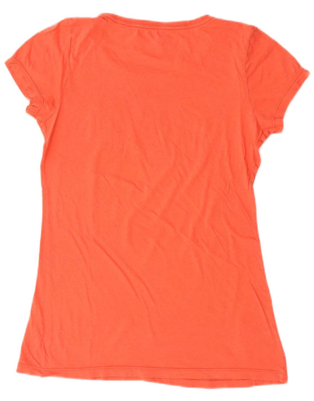 Gap Dame Grafisk T-Shirt Top UK 14 Medium Orange Bomuld