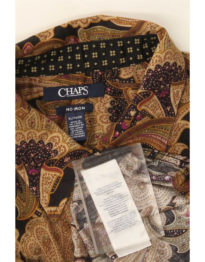 Chaps Dameskjorte UK 18 XL Brun Paisley Bomuld