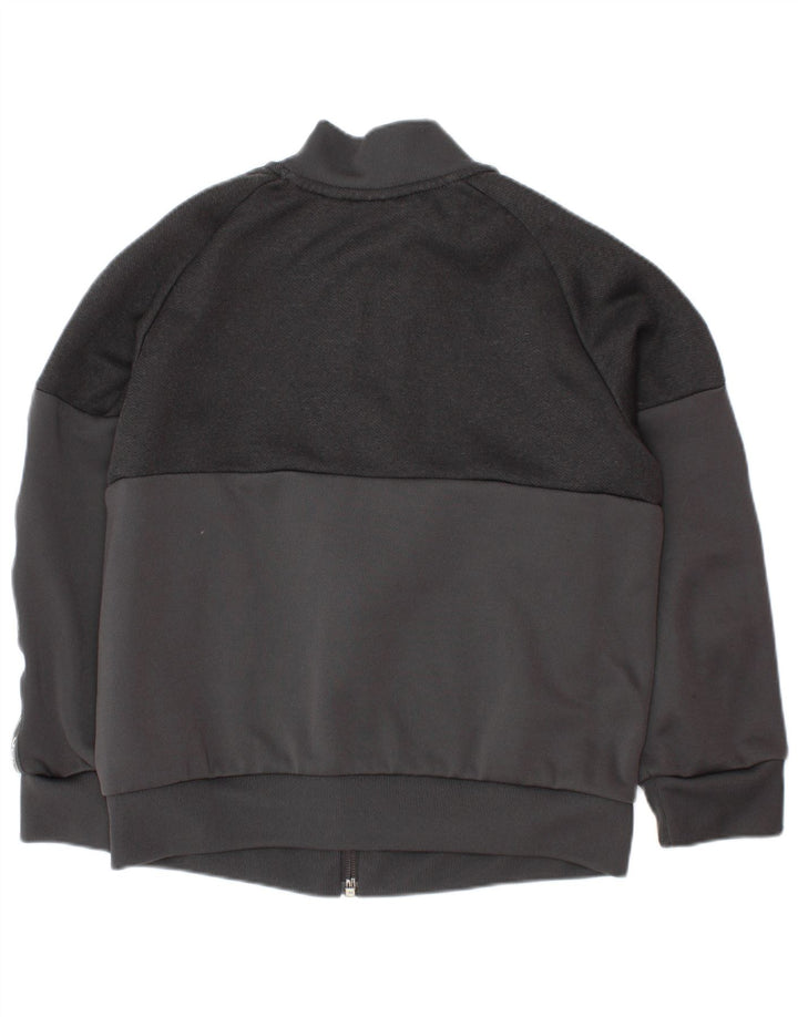 ADIDAS drenge grafisk træningsdragt topjakke 6-7 år grå polyester