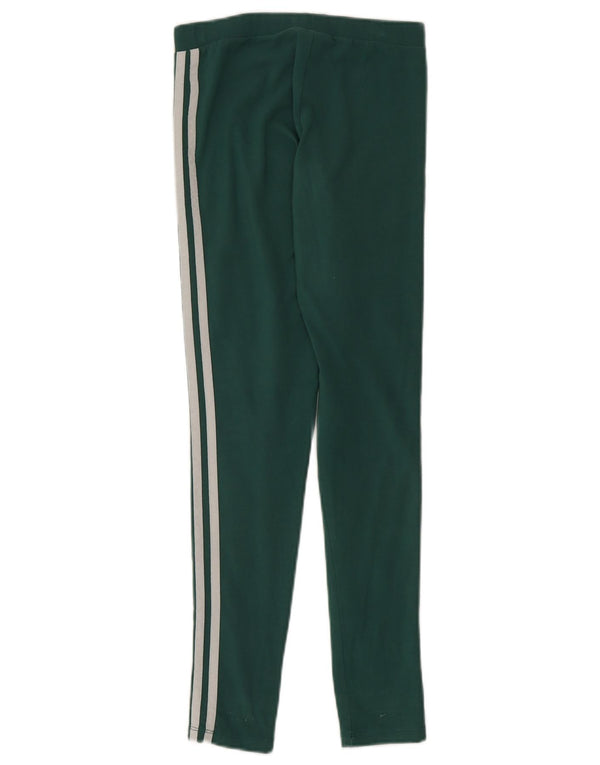 Adidas Dame Leggings UK 4 XS Grøn Bomuld