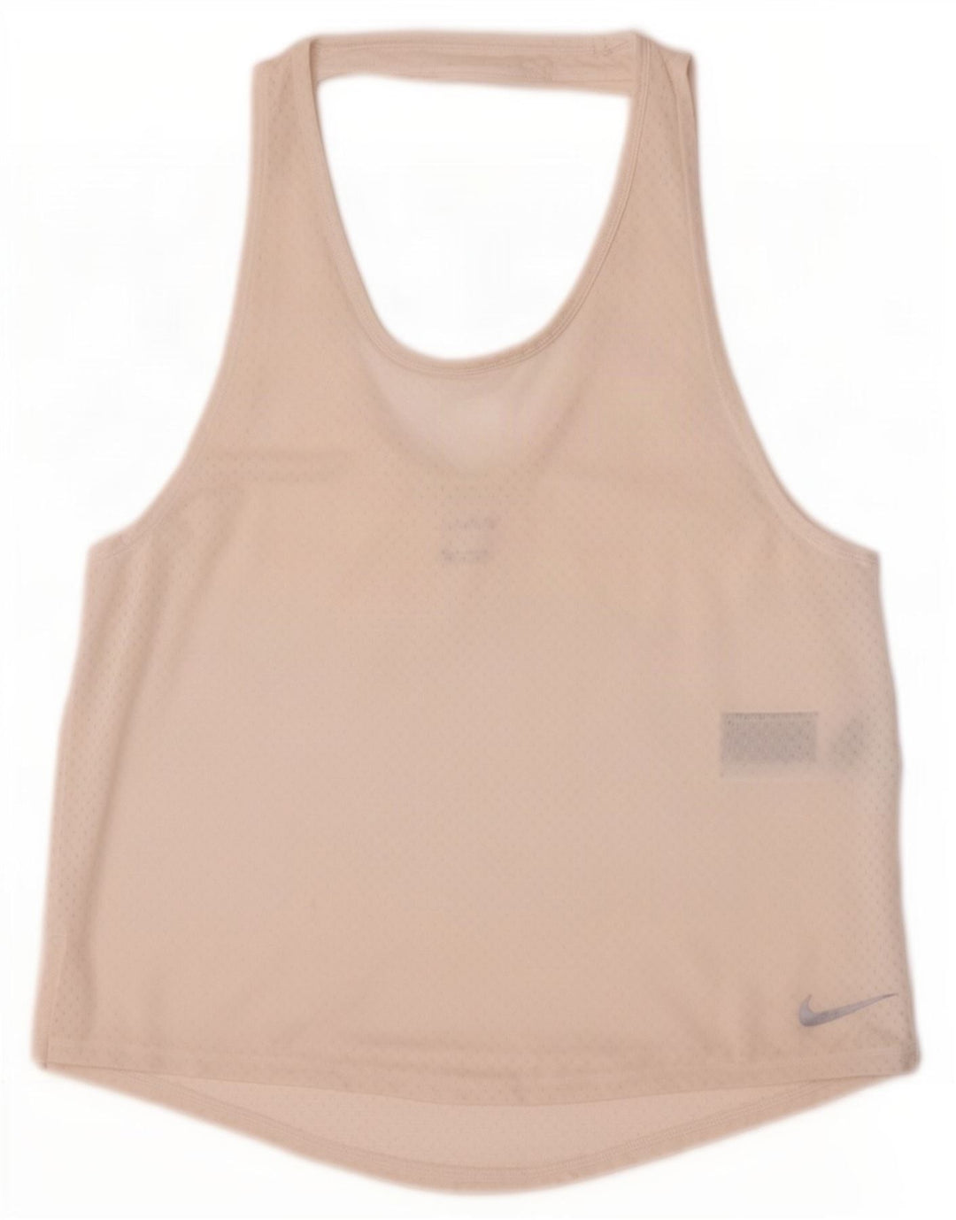 Nike Dame Dri Fit Vest Top UK 12 Medium Off White Polyester
