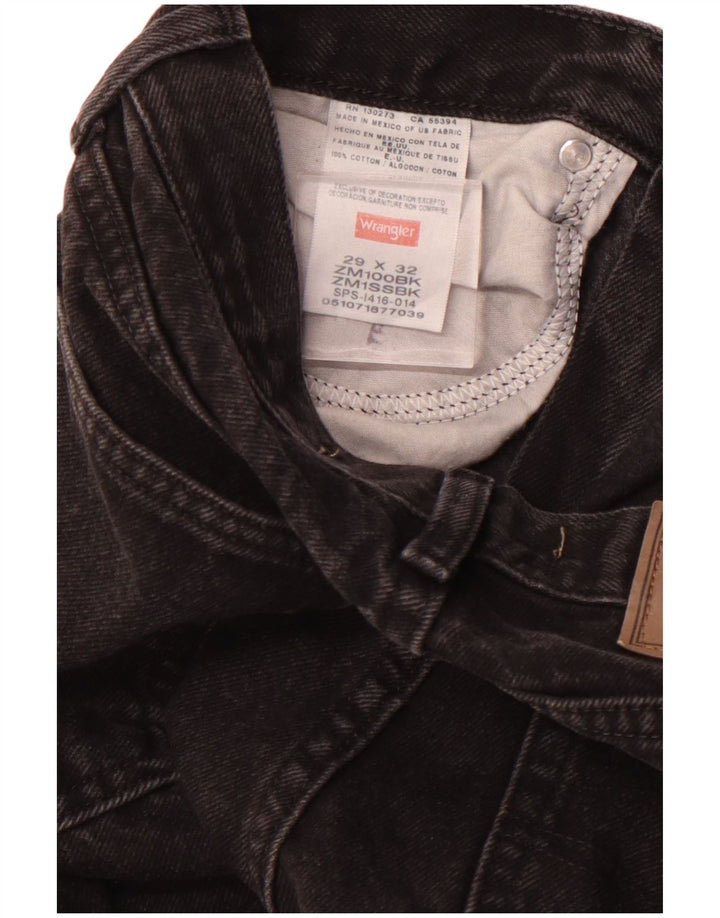 WRANGLER Straight jeans til mænd W29 L27 sort bomuld