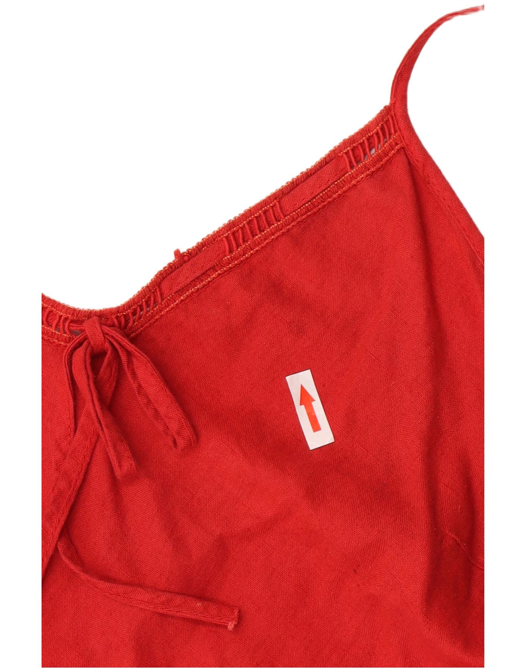 Vintage Dame Slip Dress UK 12 Medium Red Linen