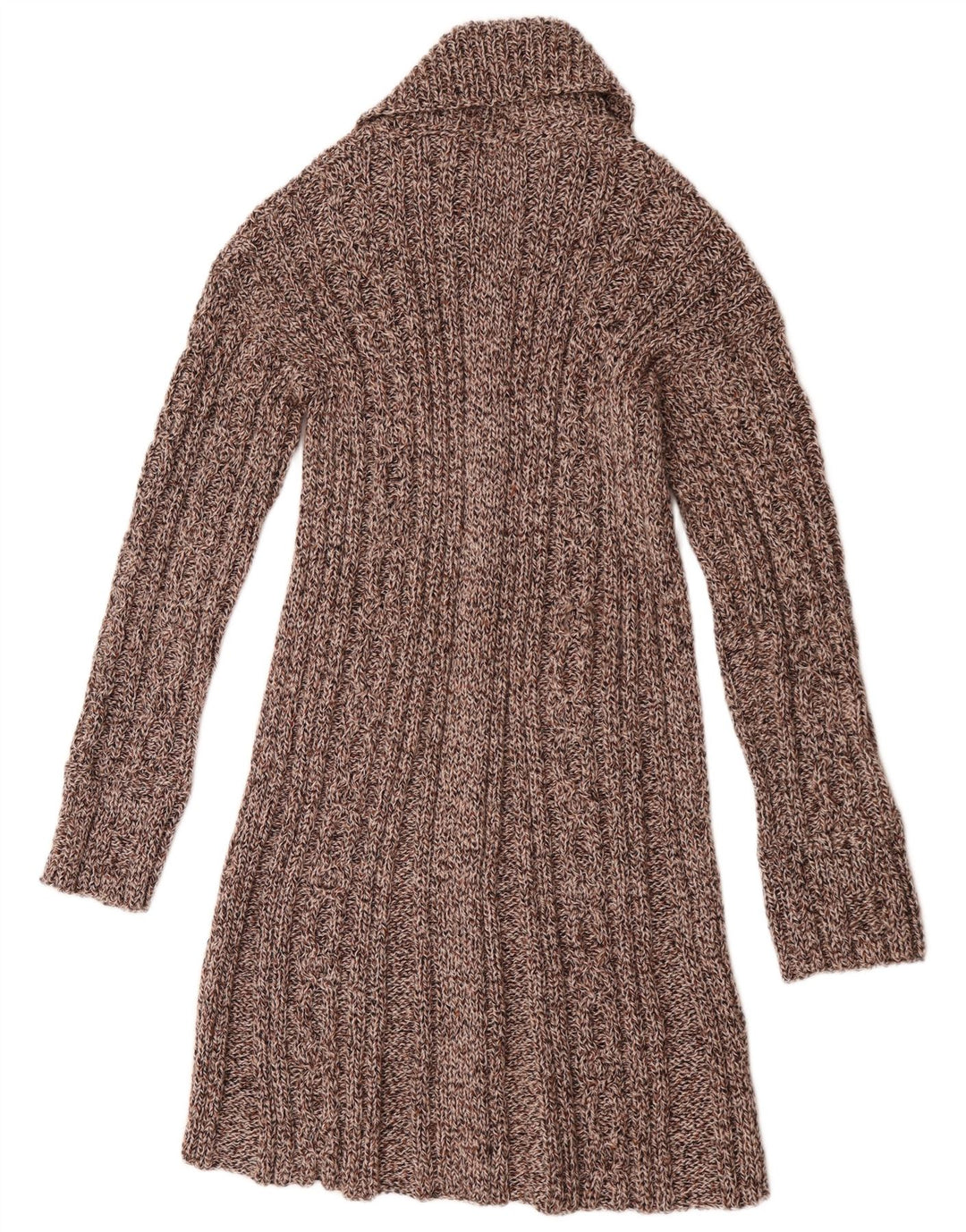 Vintage Dame Longline Cardigan Sweater UK 14 Medium Brown