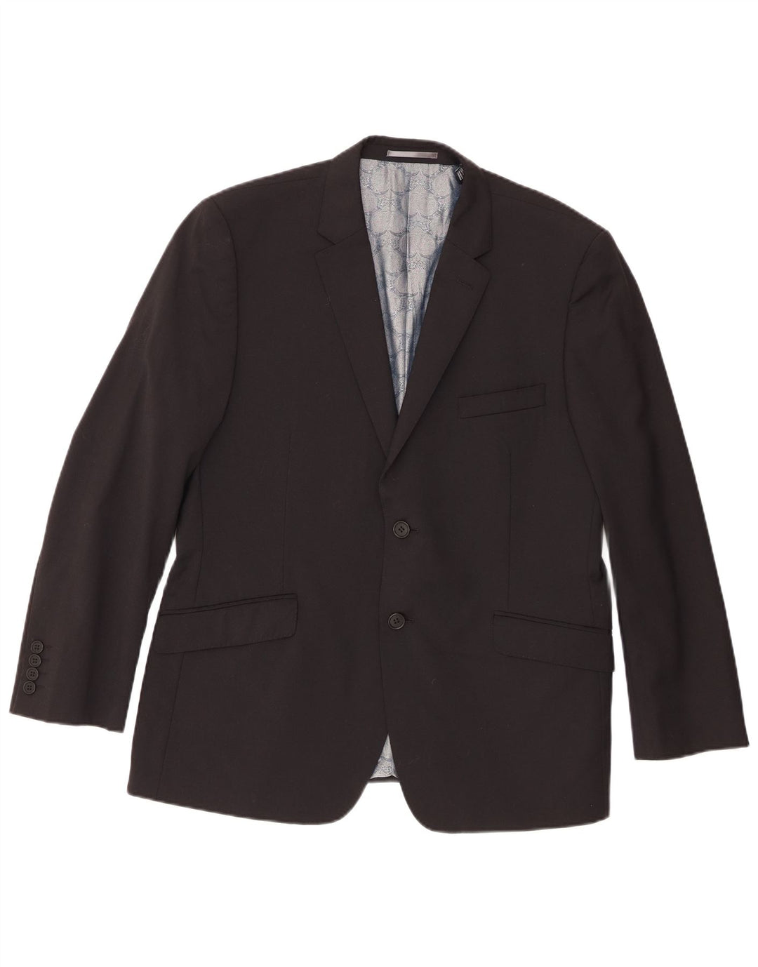 Ted Baker Herre 2 Button Blazer Jacket UK 42 XL Sort Uld