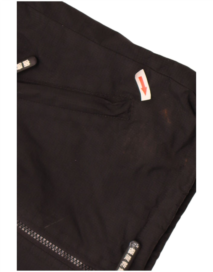 Superdry Regnjakke med hætte til kvinder UK 12 Medium Sort Nylon
