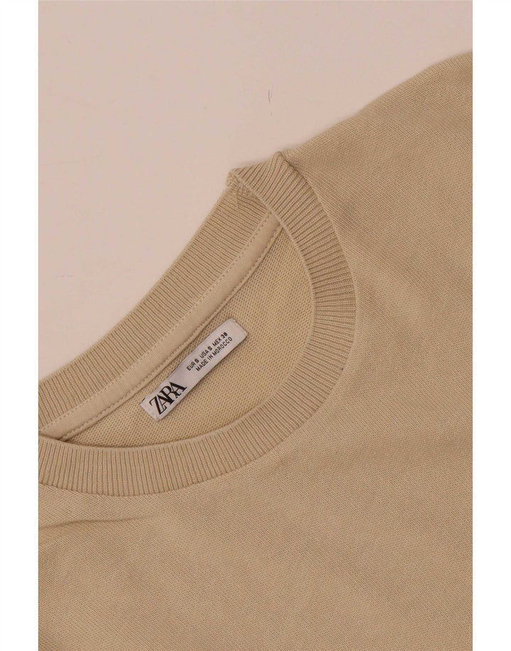 Zara Herre T-Shirt Top Lille Beige