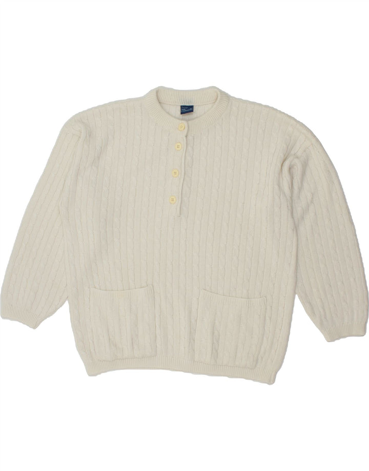 MR. FORREST Womens Crew Neck Jumper Sweater UK 18 XL Off White Vintage Mr. Forrest and Second-Hand Mr. Forrest from Messina Hembry 