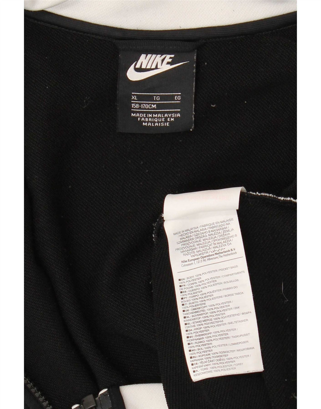 Nike træningsdragt topjakke til drenge 13-14 år XL Sort Colourblock Polyester
