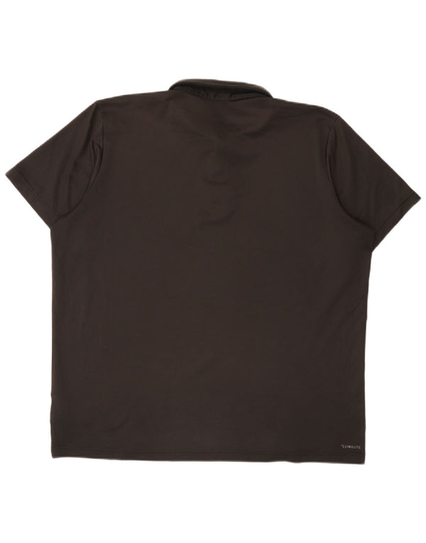 Adidas Mens Climalite Polo Shirt XL Black Polyester